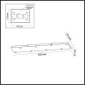База ODEON LIGHT BASE L-VISION ODL24 317 7X для линии SCROW, SHINY /82х15см металл, серебристый