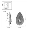 Бра ODEON LIGHT CABOCHON HALL ODL24 515 E14 1*40W металл стекло фарфор, золото прозрачный