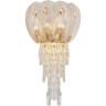 Бра ODEON LIGHT PAROTI HALL ODL24 519 G9 4*40W металл хрусталь стекло, золото прозрачный янтарный