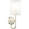 Бра ODEON LIGHT POLLEN MODERN ODL_EX24 43 E14 1*40W металл керамика ткань, золотой молочный белый