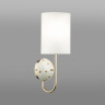 Бра ODEON LIGHT POLLEN MODERN ODL_EX24 43 E14 1*40W металл керамика ткань, золотой молочный белый