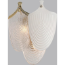 Бра ODEON LIGHT PORCELA HALL ODL24 517 G9 3*40W металл фарфор стекло, золото белый прозрачный