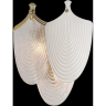 Бра ODEON LIGHT PORCELA HALL ODL24 517 G9 3*40W металл фарфор стекло, золото белый прозрачный
