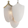 Бра ODEON LIGHT PORCELA HALL ODL24 517 G9 3*40W металл фарфор стекло, золото белый прозрачный