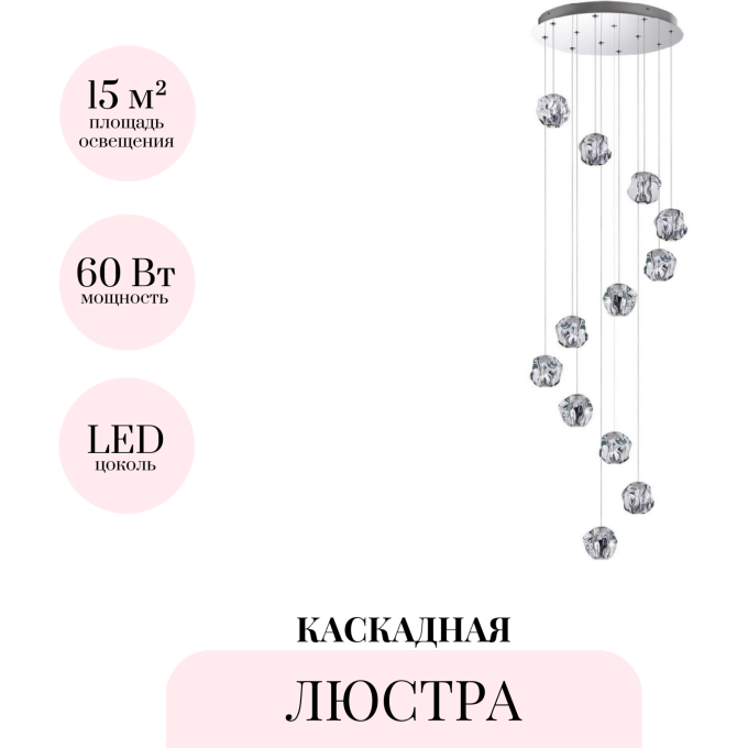 Каскадная люстра Odeon Light Jemstone 5084/60L