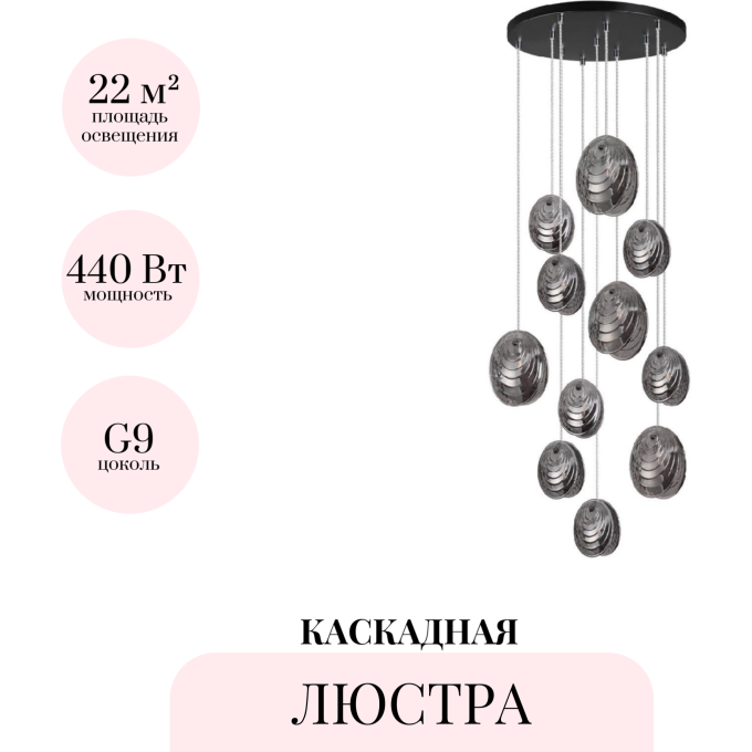 Каскадная люстра ODEON LIGHT MUSSELS 5038/11