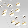Люстра каскадная ODEON LIGHT RONI L-VISION ODL24 389 LED 232W 4000K 11250лм металл акрил, античная бронза никель прозрачный молочный