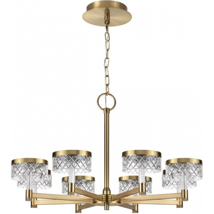 Люстра ODEON LIGHT FIVRE L-VISION ODL24 445 LED 48W 4000K 3336лм металл акрил, античная бронза