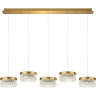 Люстра ODEON LIGHT FIVRE L-VISION ODL24 447 LED 30W 4000K 1954лм металл акрил, античная бронза