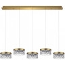 Люстра ODEON LIGHT FIVRE L-VISION ODL24 447 LED 30W 4000K 1954лм металл акрил, античная бронза