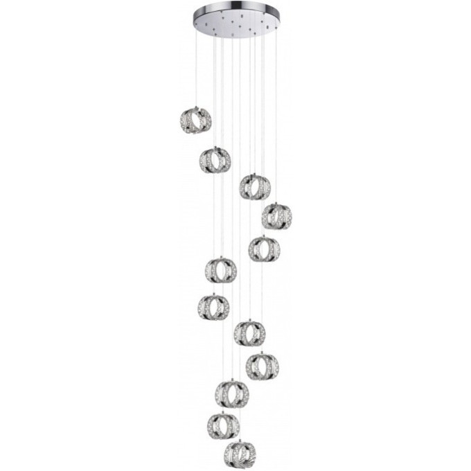 Люстра ODEON LIGHT MIRAGE L-VISION ODL24 451 LED 83W 4000K 5220лм металл акрил, хром