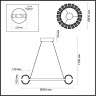 Люстра ODEON LIGHT MIRAGE L-VISION ODL24 453 LED 128W 4000K 7597лм металл акрил, античная бронза