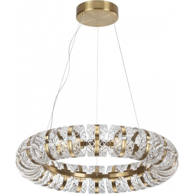 Люстра ODEON LIGHT MIRAGE L-VISION ODL24 453 LED 128W 4000K 7597лм металл акрил, античная бронза