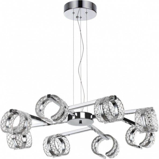 Люстра ODEON LIGHT MIRAGE L-VISION ODL24 455 LED 53W 4000K 3744лм металл акрил, хром