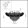 Люстра ODEON LIGHT PAROTI HALL ODL24 519 E14 11*40W металл хрусталь стекло, золото прозрачный янтарный