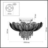 Люстра ODEON LIGHT PAROTI HALL ODL24 519 E14 7*40W металл хрусталь стекло, золото прозрачный янтарный