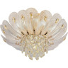 Люстра ODEON LIGHT PAROTI HALL ODL24 519 E14 7*40W металл хрусталь стекло, золото прозрачный янтарный