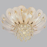 Люстра ODEON LIGHT PAROTI HALL ODL24 519 E14 7*40W металл хрусталь стекло, золото прозрачный янтарный