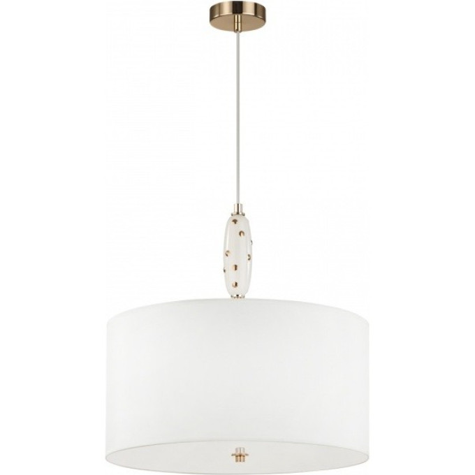 Люстра ODEON LIGHT POLLEN MODERN ODL_EX24 43 E14 5*40W металл керамика ткань, золотой молочный белый
