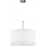 Люстра ODEON LIGHT POLLEN MODERN ODL_EX24 43 E14 5*40W металл керамика ткань, золотой молочный белый