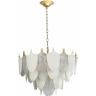 Люстра ODEON LIGHT PORCELA HALL ODL24 517 E14 21*40W металл фарфор стекло, золото белый прозрачный