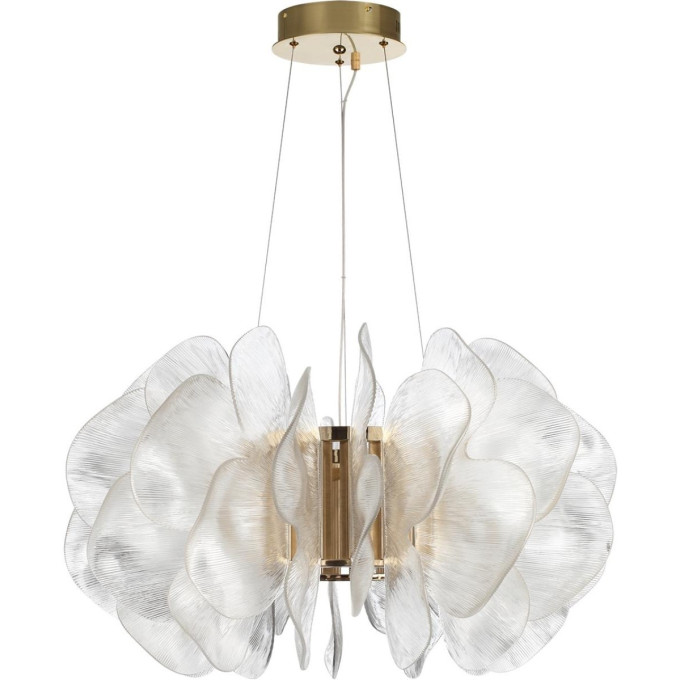 Люстра ODEON LIGHT SIAMA L-VISION ODL25 559 LED 115W 3500K 7789Лм под латунь/прозрачный/акрил