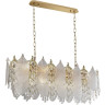 Люстра ODEON LIGHT TEARS HALL ODL24 511 E14 14*40W металл хрусталь стекло, золото прозрачный