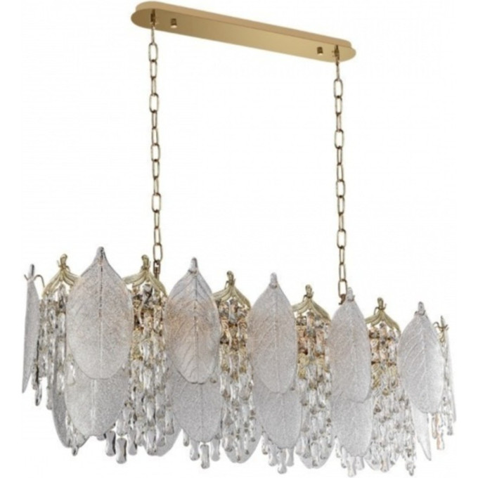 Люстра ODEON LIGHT TEARS HALL ODL24 511 E14 14*40W металл хрусталь стекло, золото прозрачный