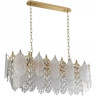 Люстра ODEON LIGHT TEARS HALL ODL24 511 E14 14*40W металл хрусталь стекло, золото прозрачный