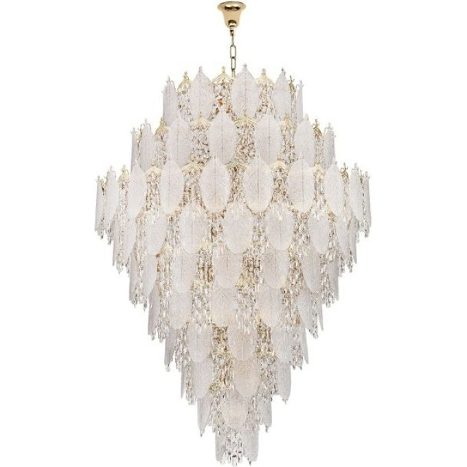 Люстра ODEON LIGHT TEARS HALL ODL24 513 E14 89*25W металл хрусталь стекло, золото прозрачный