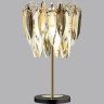 Настольная лампа ODEON LIGHT HALL ODL24 501 VILNA E14 3*40W золото/дымчатый/янтарный/матовый белый/металл/хрусталь