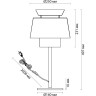 Настольная лампа ODEON LIGHT KRESSA PENDANT ODL24 401 E27 1*60W черный зеленый золотой, металл экокожа