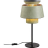 Настольная лампа ODEON LIGHT KRESSA PENDANT ODL24 401 E27 1*60W черный зеленый золотой, металл экокожа