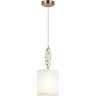 Подвес ODEON LIGHT POLLEN MODERN ODL_EX24 43 E14 1*40W золотой/молочный/белый/металл/керамика/ткань