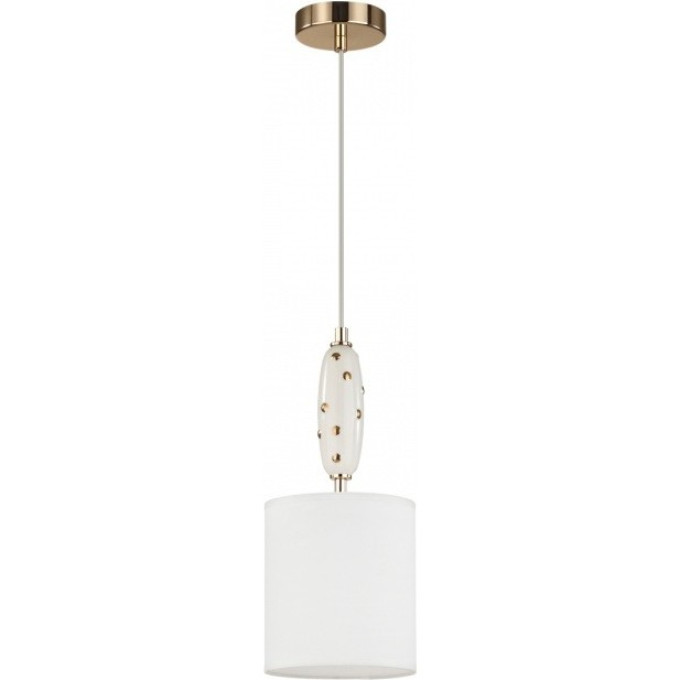 Подвес ODEON LIGHT POLLEN MODERN ODL_EX24 43 E14 1*40W золотой/молочный/белый/металл/керамика/ткань