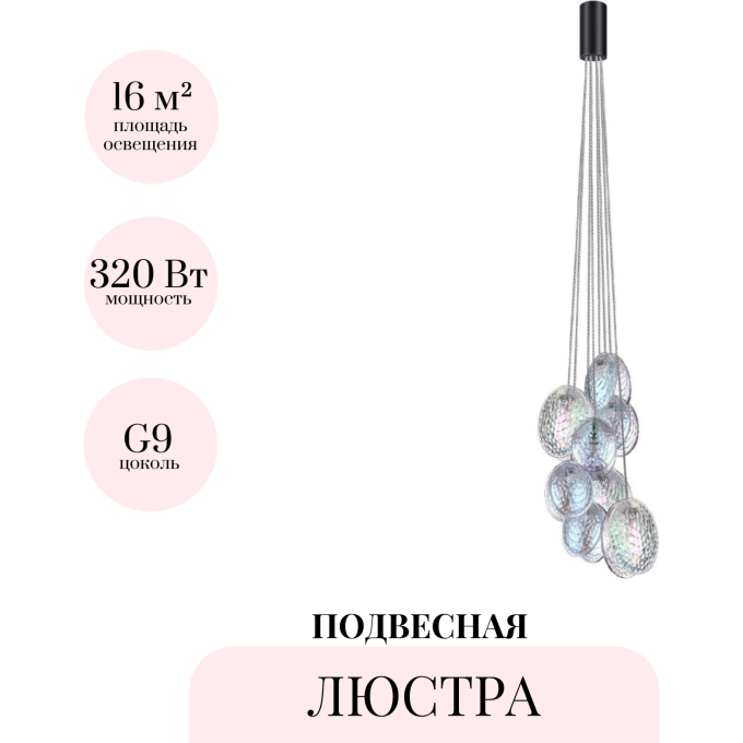 Подвесная люстра ODEON LIGHT MUSSELS 5039/8