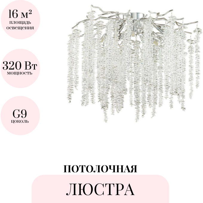 Потолочная люстра ODEON LIGHT BANCHE 5004/8C