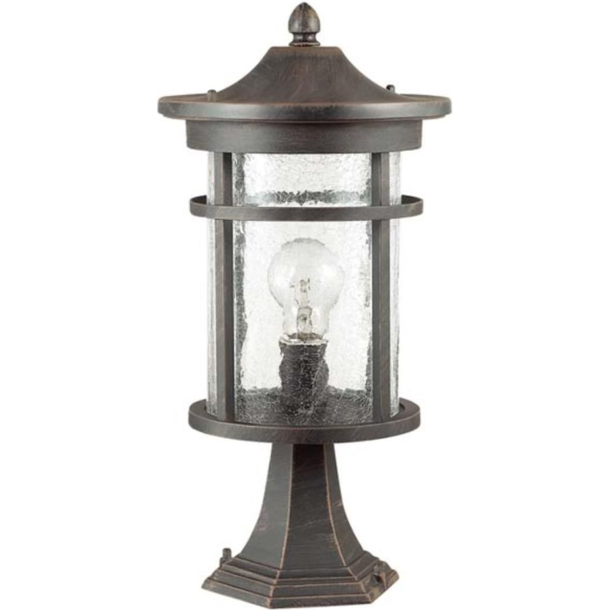 Уличный светильник ODEON LIGHT VIRTA NATURE ODL18 710 IP44 E27 60W 220V на столб коричневый/патина