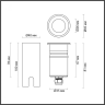 Встраиваемый грунтовый светильник ODEON LIGHT INGRO 6660/1GL3